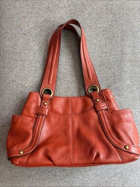 Tignanello Women’s Orange Leather Shoulder Bag